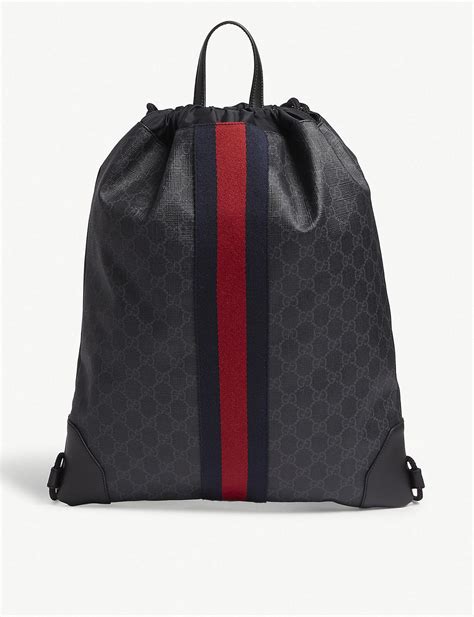 gucci supreme drawstring backpack|gucci bag backpack women's.